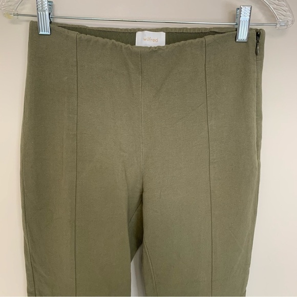 Aritzia Wilfred GREEN Allumette Moto Leggings Ankle Zipper Pants Biker 6 - Picture 9 of 12